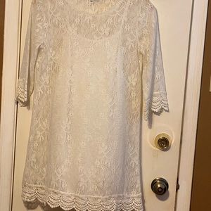 Lacey lined dress.  Juniors size M